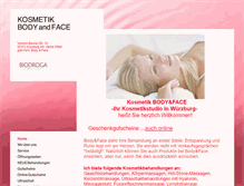 Tablet Screenshot of kosmetik-body-face.de